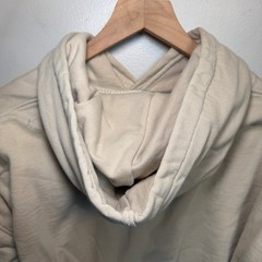 Hours Collection Mens Sand Beige Heavyweight 100% Cotton Oversized Hoodie Medium