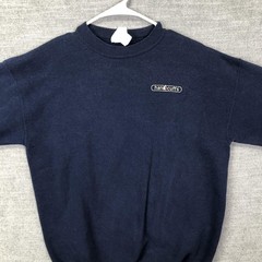 Vintage 90s Handcuffs Sweatshirt Teens XL Blue Logo Crewneck Funny Pullover USA