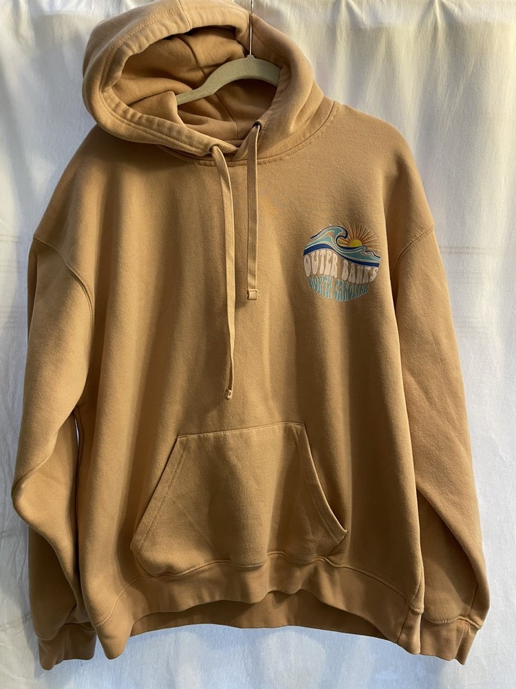 Pacific & Co Outer Banks North Carolina Pullover Hoodie X-Large XL coral pink