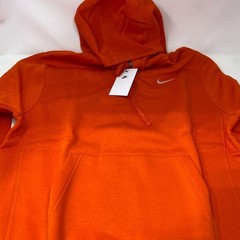 Nike Club Fleece Men’s Pullover Hoodie Orange/White M
