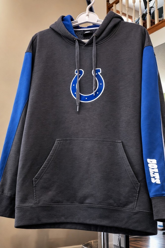 NFL Team Apparel Indianapolis Colts Hoodie Mens Medium Nice CR80 Football