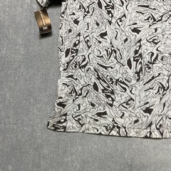 I.N.C International Concepts Hoodie Mens Small Black Gray Geometric Short Sleeve