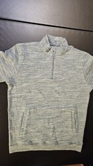 Johnnie-O Pullover Mens M Green/Gray Iguana Mickey 1/4 Zip Golf/Surf Long Sleeve