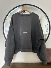 Acne Studios FN-UX-SWEA000017 Faded Black Boxy Crewneck Sweatshirt Oversized M
