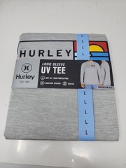 Hurley Men’s Sunny Side Hybrid Stretch Tagless UV T-Shirt L Grey