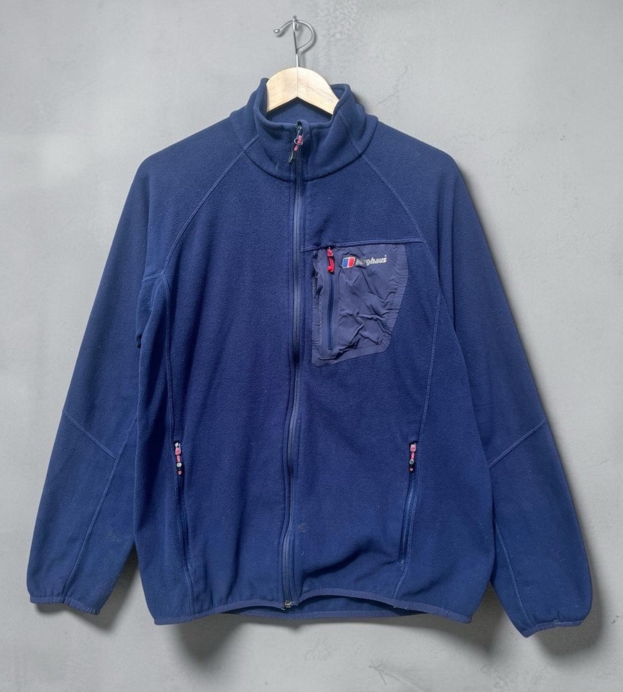 Berghaus Men’s Navy Blue Half-Zip Fleece Walking Hiking – Large