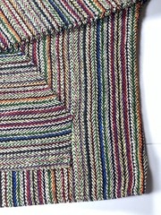 Gypsy Baja Hoodie One Size Multicolor Woven Drug Rug Hippie Boho Pullover Nepal