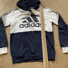 Adidas S Small Essentials Colorblock Fleece Hoodie White Legend Ink M CB HD Men
