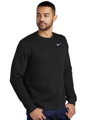 Nike Men Club Fleece Crewneck Sweatshirt Pullover Black CJ1614-010 Size Medium