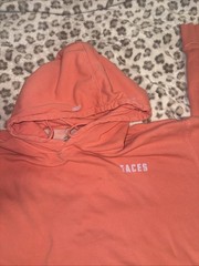 Mac Miller Faces 2014 Remember Album Graphic Hoodie Coral Unisex L *stains*
