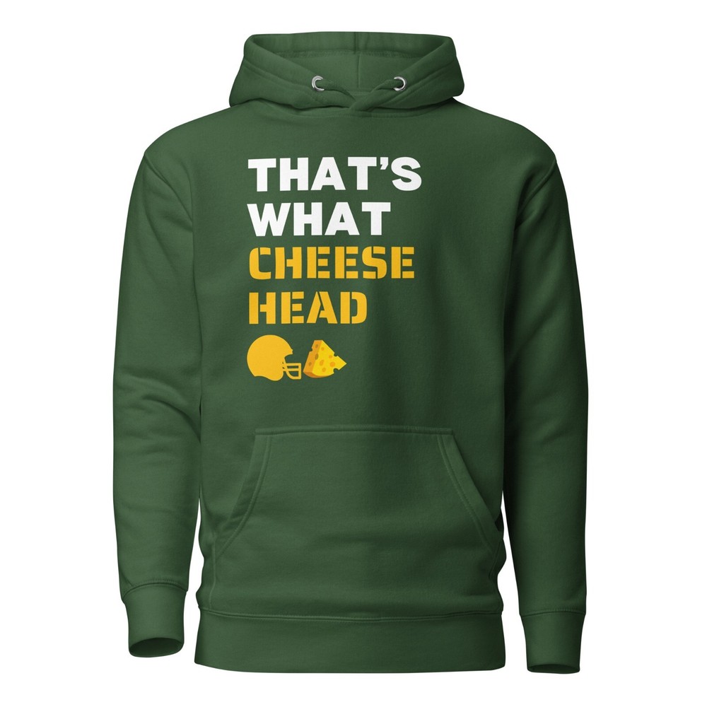 That’s What Cheese Head Green Bay Football Funny Unisex Hoodie S,M,L,XL,2X,3X