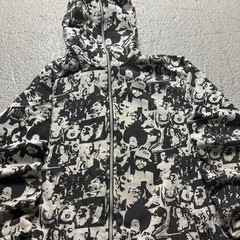Vintage Y2K CLH Full Zip Hoodie 2XL XL AOP Hip Hop Baggy All Over Print Zipup