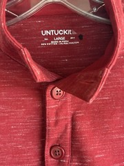 Men’s Large UntuckIt Sweatshirt Pullover Deep Red Burgundy Long sleeve