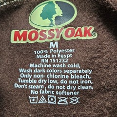 NWT Mossy Oak Hoodie Mens M Brown American Flag Camo Graphic Hunting Pullover