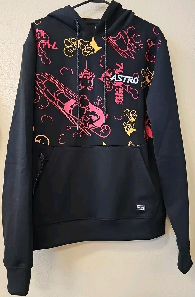 Lot 29 X Astro Boy Black All Over Print Hoodie Men’s Size LARGE NWOT