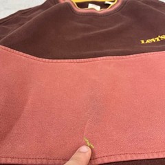 Levi-s Men’s Brown and Burgundy Sweatshirt