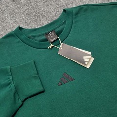 Adidas Essentials Feelcozy Sweatshirt Men’s 2XL Collegiate Green Fleece Pullover