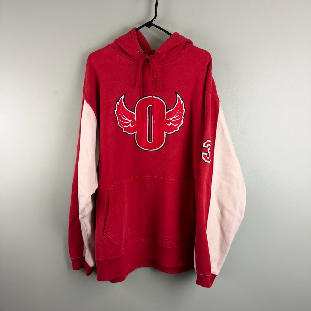 Y2K Outkast Clothing Sweatshirt Hoodie Red White Rap Hip Hop Mens Sz XL Logo