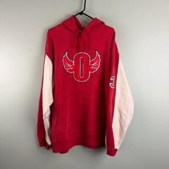 Y2K Outkast Clothing Sweatshirt Hoodie Red White Rap Hip Hop Mens Sz XL Logo