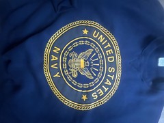Vintage Soffe United States Navy Crewneck Sweatshirt Blue Large Made in USA