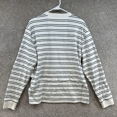 NWT Mode of One Men’s Sweatshirt Size Small White Black Striped Long Sleeve
