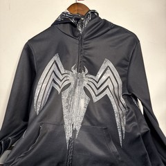 Unbranded Venom Hoodie Black Small Unisex Full Zip Spider Logo Chest Back
