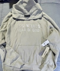 Essentials Hoodie Light Oatmeal Size Large Brand New With Tags