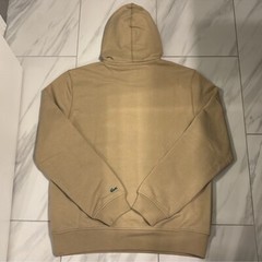 Lacoste Men’s Big Croc Logo Pullover Hoodie Tan Green White New