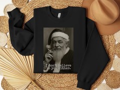 Retro Santa Sweatshirt Trendy Holiday Christmas Apparel Top