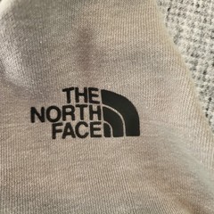 The North Face Pullover Hoodie Mens Large Gray Distressed Custom Arm Logo Flawed
