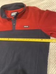 Lands End Quarter Zip Micro Fleece Deep Red And Navy XLT 515167 XL Tall