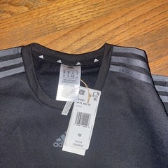 adidas Men’s Crew Neck Black Sweatshirt With 3 Stripes NWT