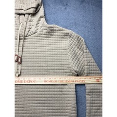 Vogue Sport Fashion Hoodie Size XL Beige Quilted Very Soft 100% Polyester
