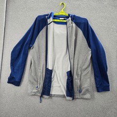 Under Armour Men Sweatshirt 2XL Gray Colorblock Activewear Logo Zipper Long