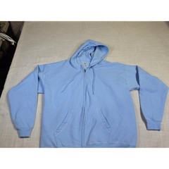 Hanes ComfortBlend EcoSmart Full Zip Hoodie Light Blue Mens XL Sweatshirt 1096
