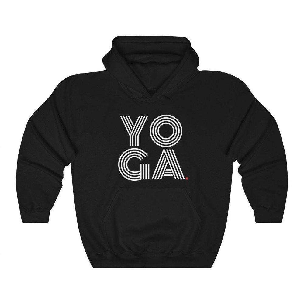 YOGA (hoodie) – pullover graphic oversize style – Black White Grey Red