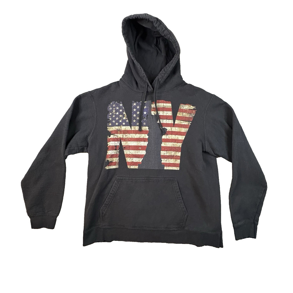 Port & Company Men’s L Navy NY Statue of Liberty USA Hoodie SEE DESCRIPTION
