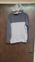 Hooey Hoodie Mens L Gray Pullover Hooded Pockets Lined Heavyweight Fleece