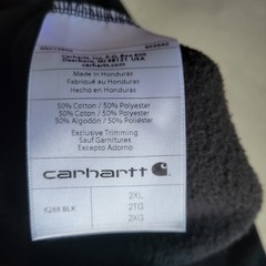 Carhartt Loose Fit Heavyweight Hoodie Men Size 2XL Black Hooded Pocket K288 BLK
