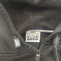 PRO CLUB Mens Black Hoodie Sweatshirt Pullover Heavyweight Size XL
