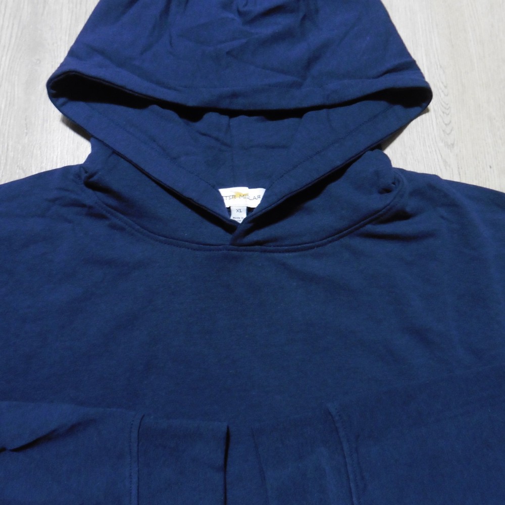 PETER MILLAR Mens XL OASIS HOODIE NAVY BLUE PULLOVER SWEATSHIRT MF25K68