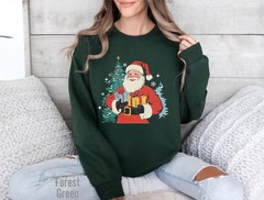 Christmas Santa Cute Holiday Sweatshirt Festive Apparel