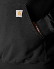 New Carhartt K288 Black 2XL Loose Fit Midweight Logo Sleeve Hoodie NWT B3