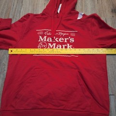 Makers Mark Hoodie Red Size M Whisky Athleisure Sport Organic Cotton Sustainable