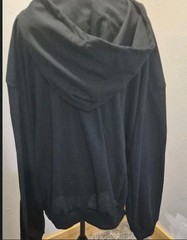 5XL Black Waffle Knit Zip Hoodie Jacket Oversized Unisex Hooded Sweatshirt NWOT