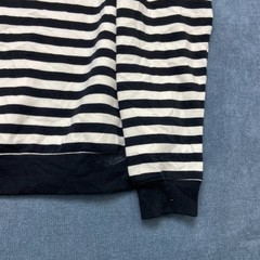 Goodfellow & Co Sweatshirt Mens XL White Black Striped Crew Neck Fleece Lined