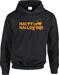 Hallowine Halloween Trick or Treat Horror Funny Costume Party Wine Mens Hoodie