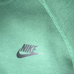 Nike Green S Teens Full Zip Fleece Hoodie Hooded Pockets Logo