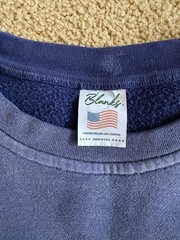 Blanks By Thirteen Mens XL Faded Grape Cotton Heavyweight Sweatshirt USA New
