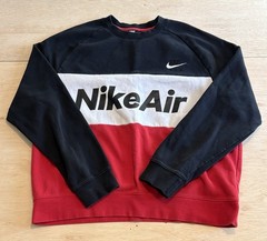 Nike Air Jordan Long Sleeve Crewneck Sweater Mens L Black White